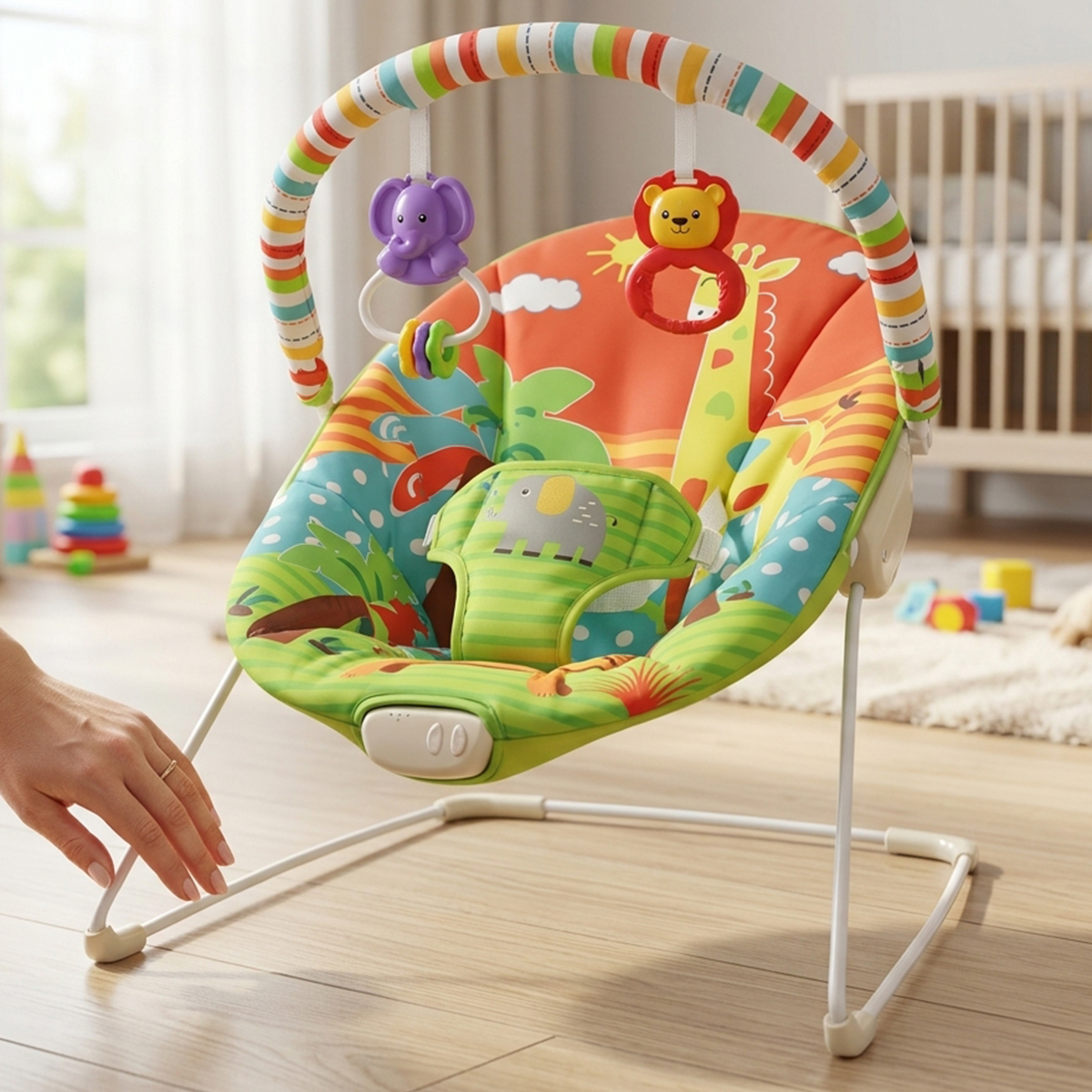 Baby Bouncer Seat With Hanging Toys