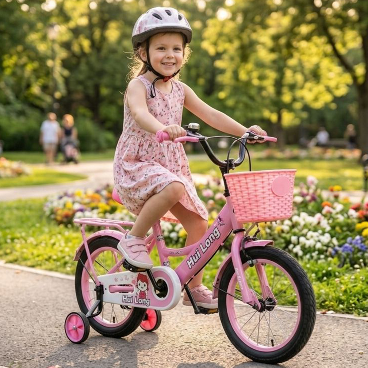 Hui Long Bicycle For Girls With Training Wheels 12 Inches