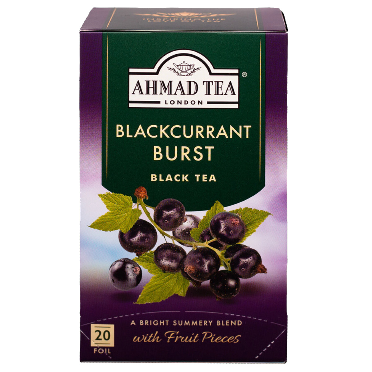 Ahmad Tea Blackcurrant Burst Black Foil 20 Teabags