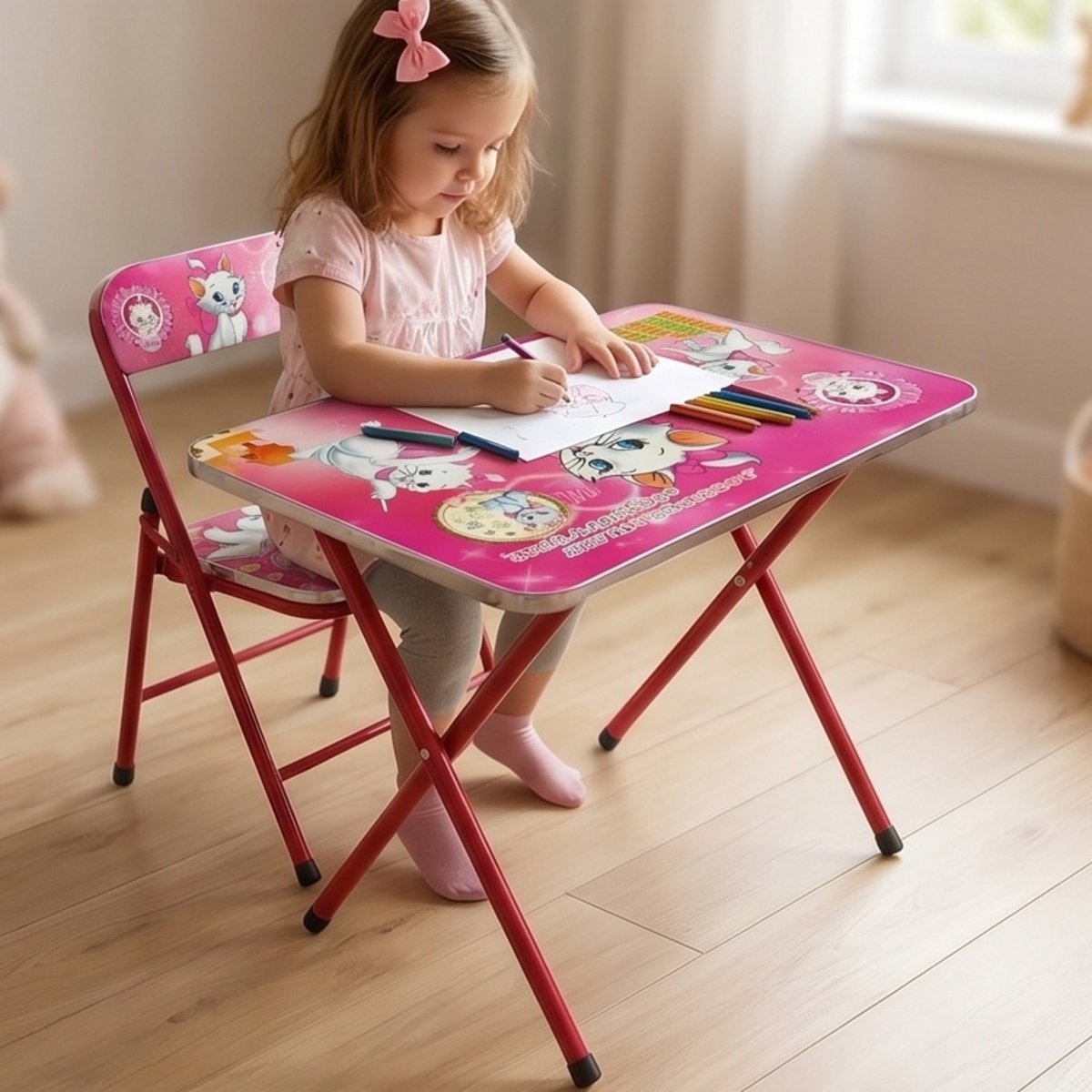Kids Folding Table And Chair Set