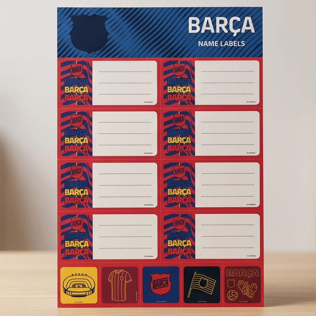 Barca Name Labels