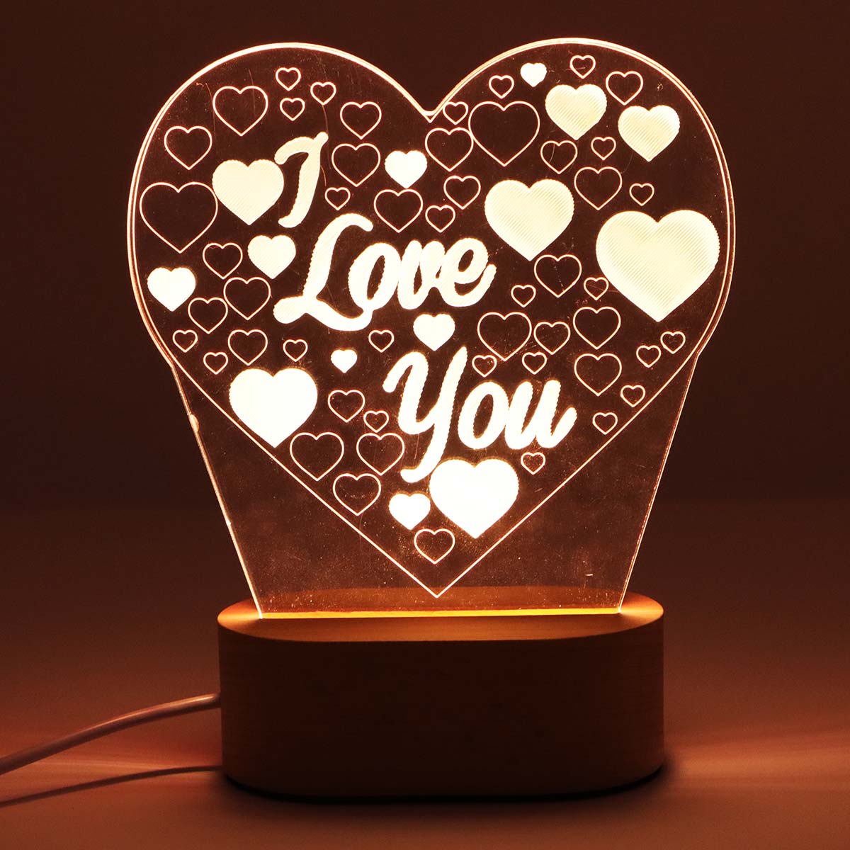 Valentine Gift 3D Visualization Lamp