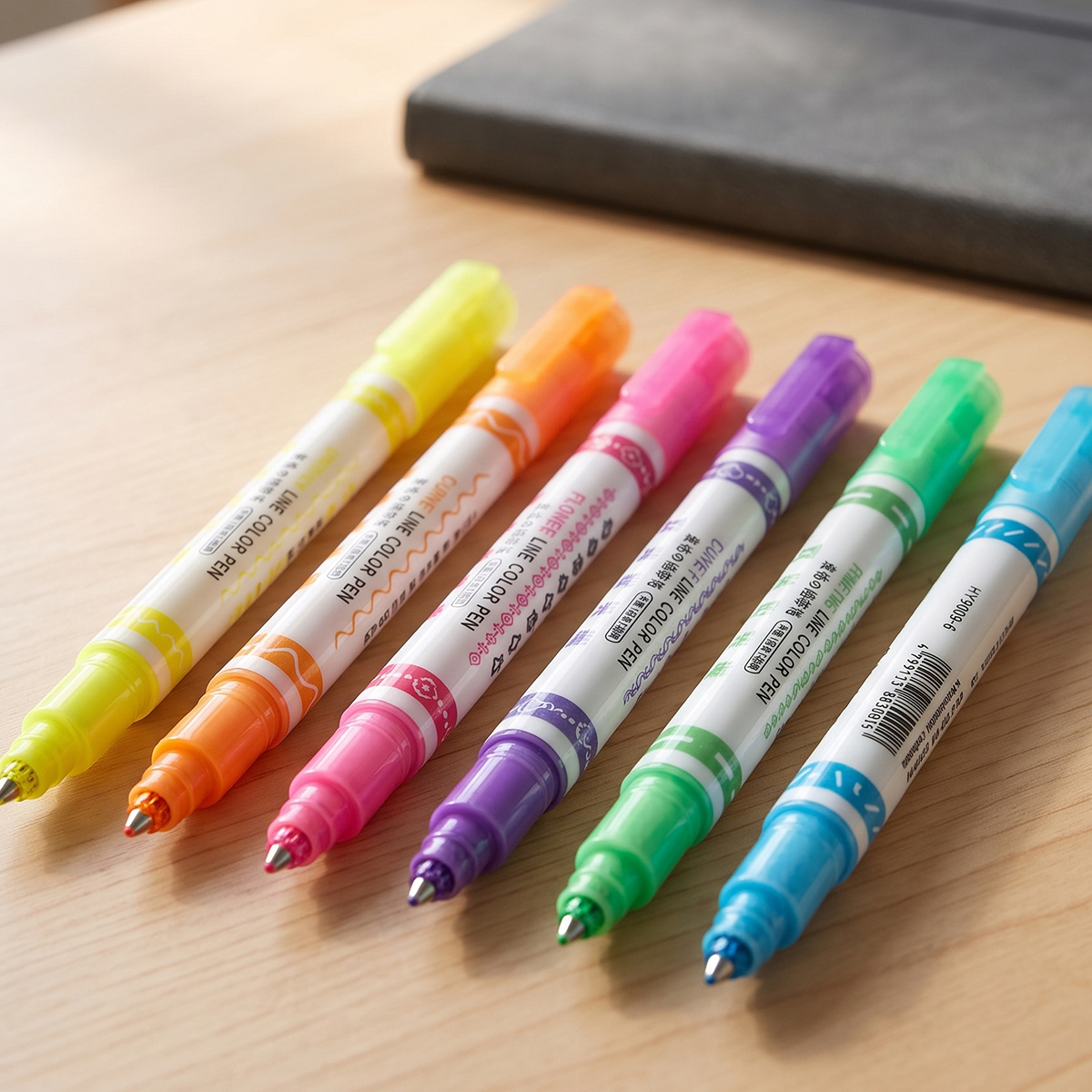 Linear Color Pen 6 Pieces