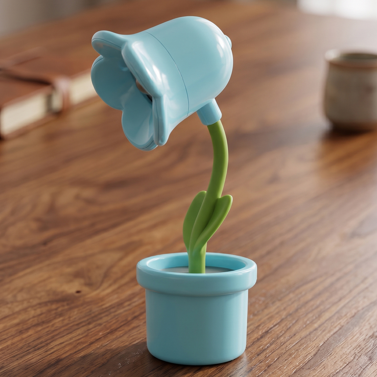 Sunflower Shape Kids Desk Light Blue