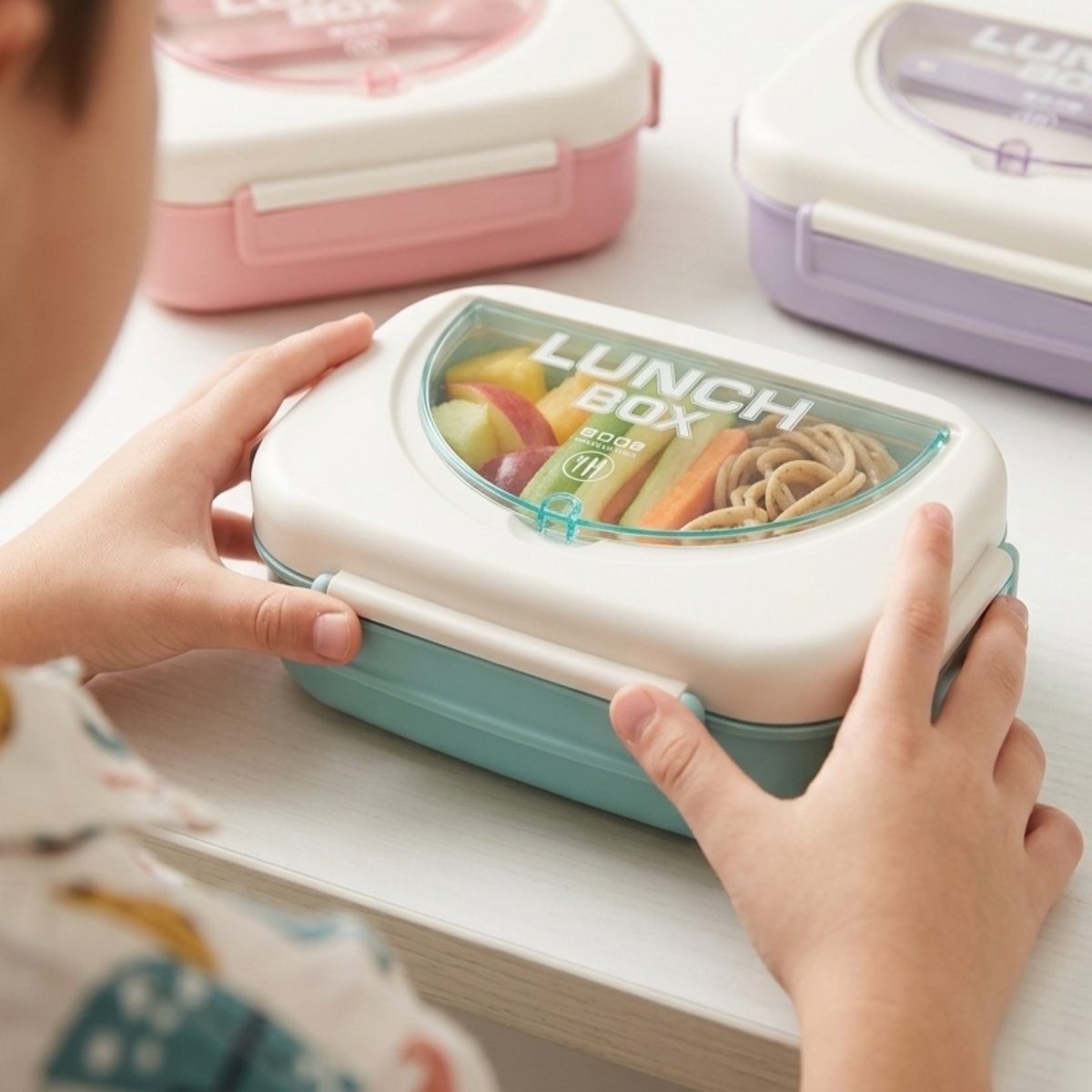 Lunch Box Plastic 1 Piece Assorted