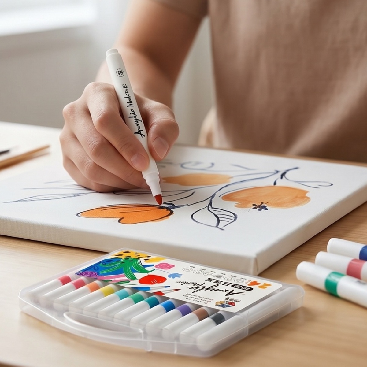 Acrylic Marker Set 24 Colors