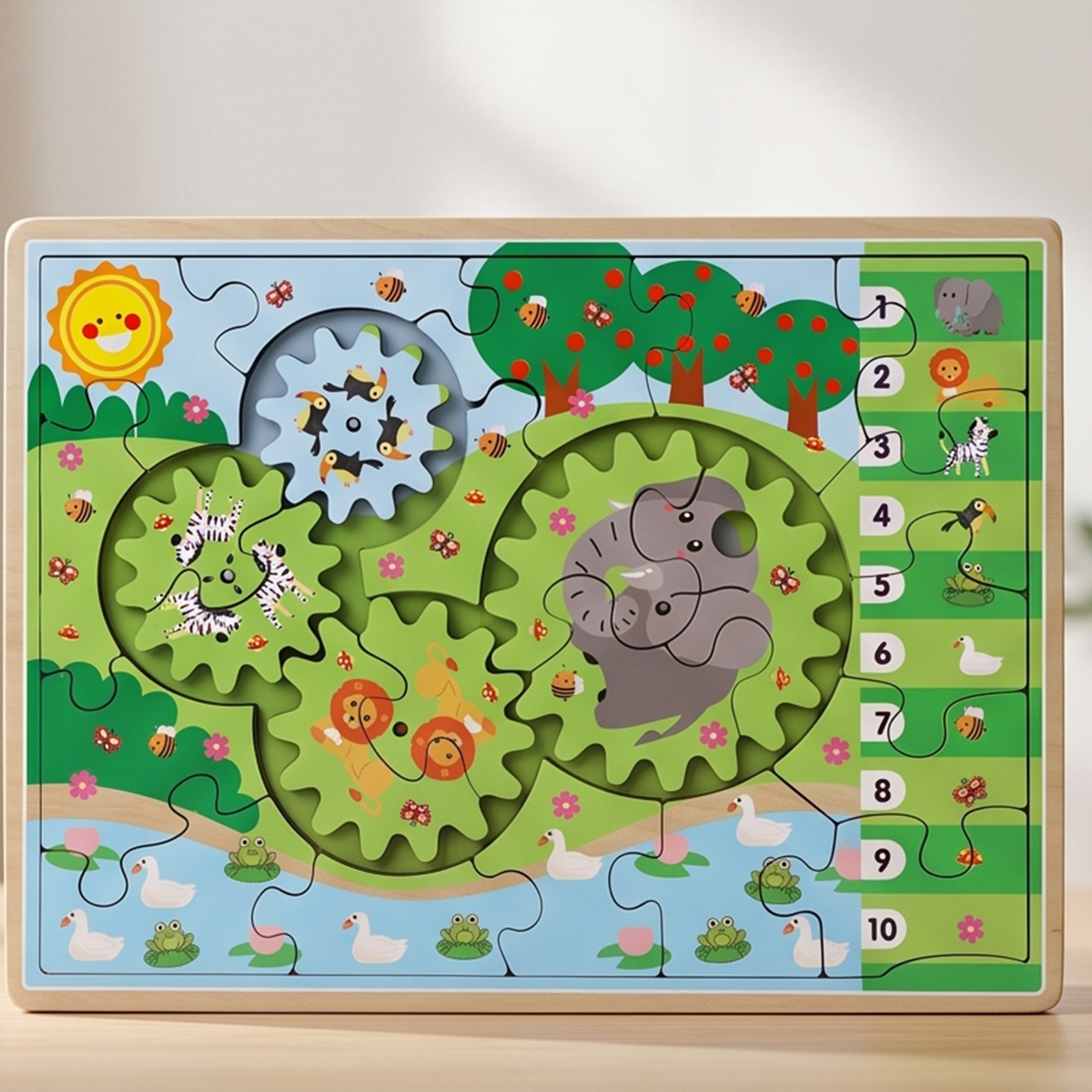Animal Gear Learning Board