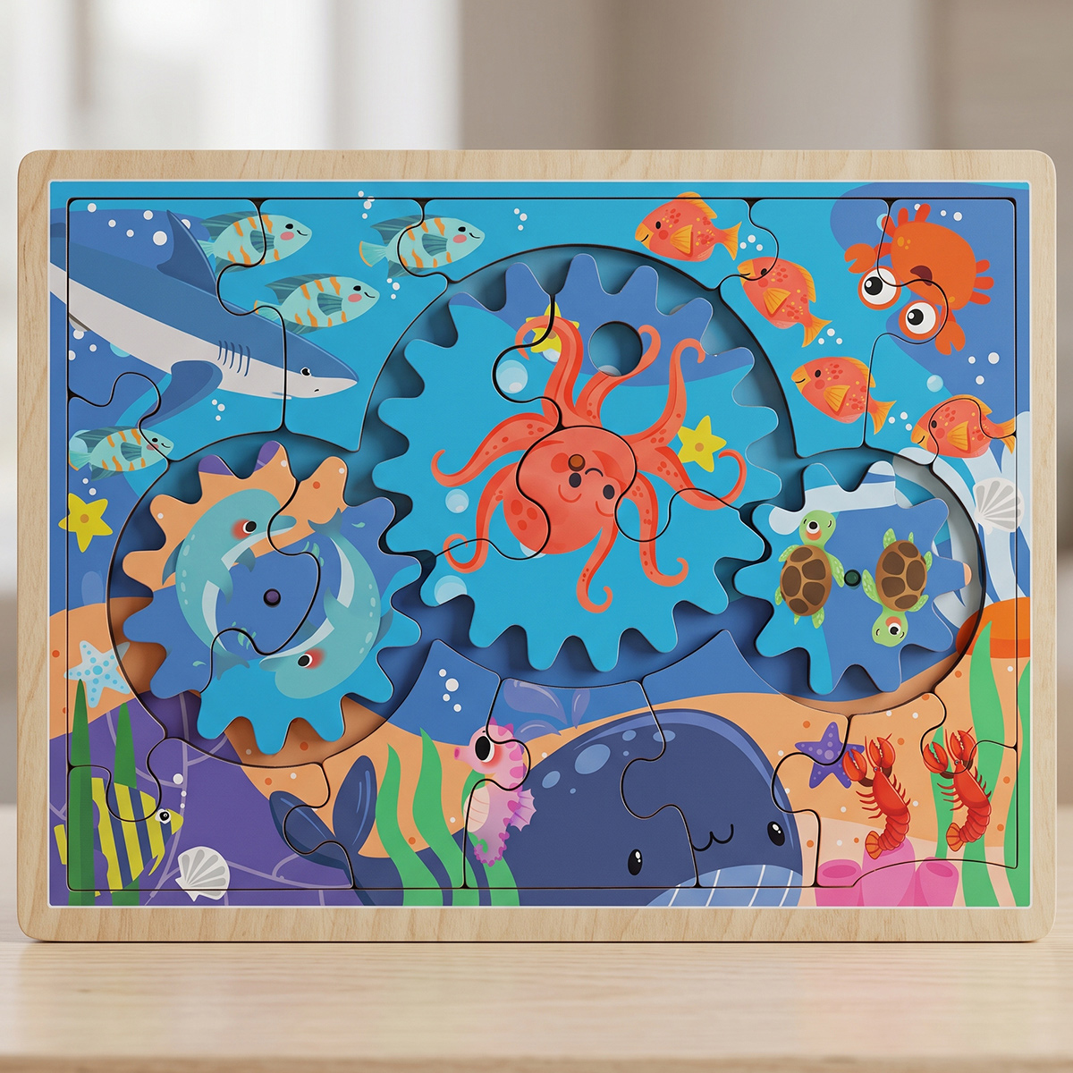 Sea Animals Themed Puzzle Board