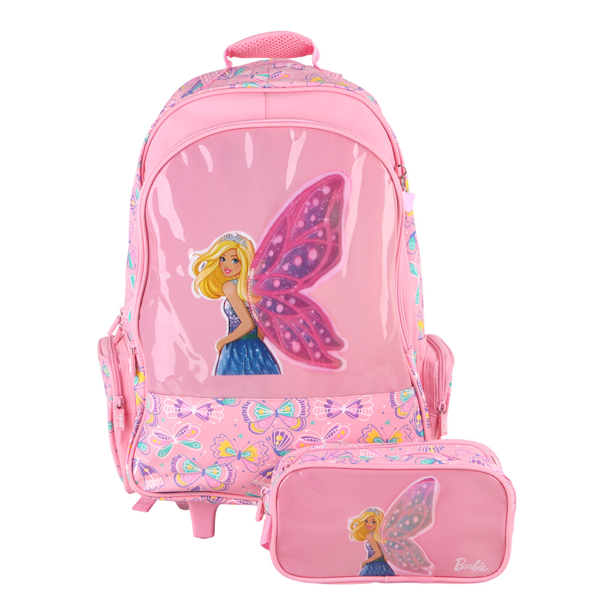 Printed Backpack & Trolley Bag For Girls