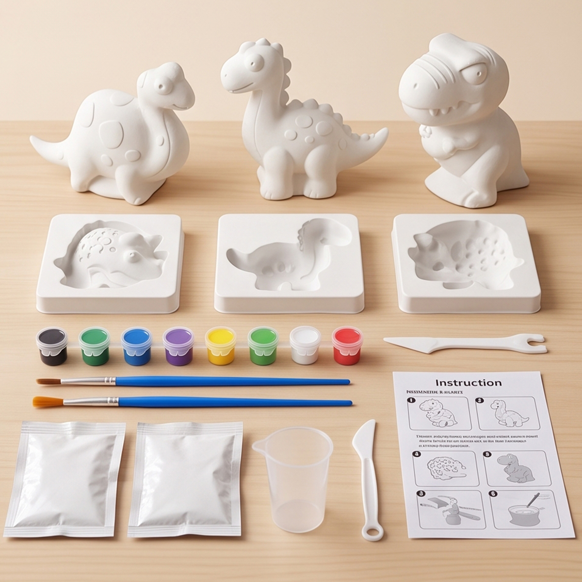 Mold & Paint Jungle Dinosaurs DIY Plaster Toys