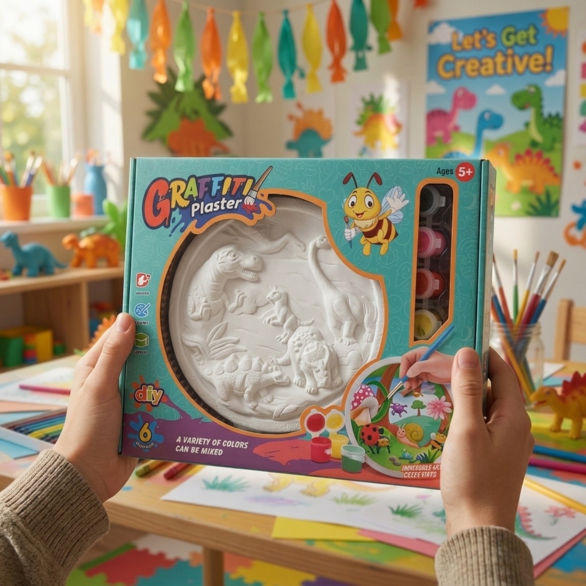Graffiti Plaster Dinosaur Painting Kit