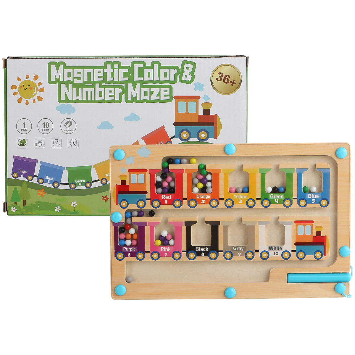 Magnetic Color & Number Maze 24760 YCY 1358