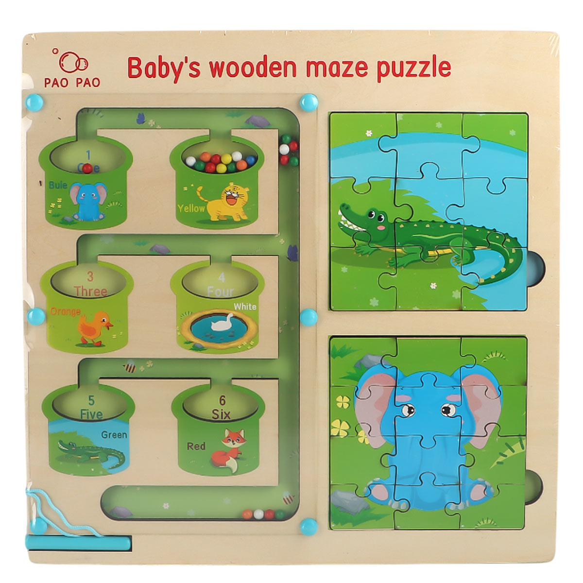 Pao Pao Baby Wooden Maze Puzzle | Board Games & Puzzles