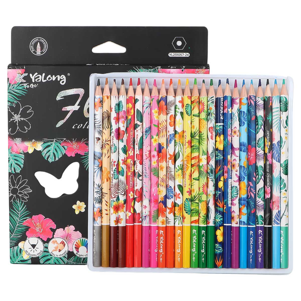 Yalong Color Pencil Flower 24 Pieces