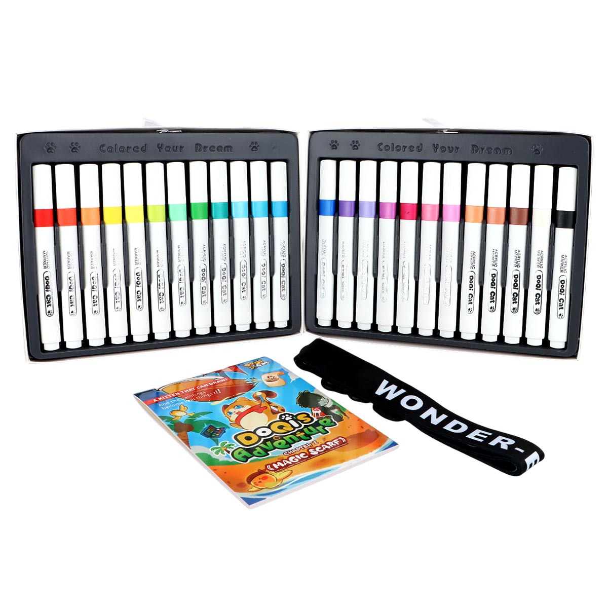 Doqi Cat Acrylic Marker 24 Pieces