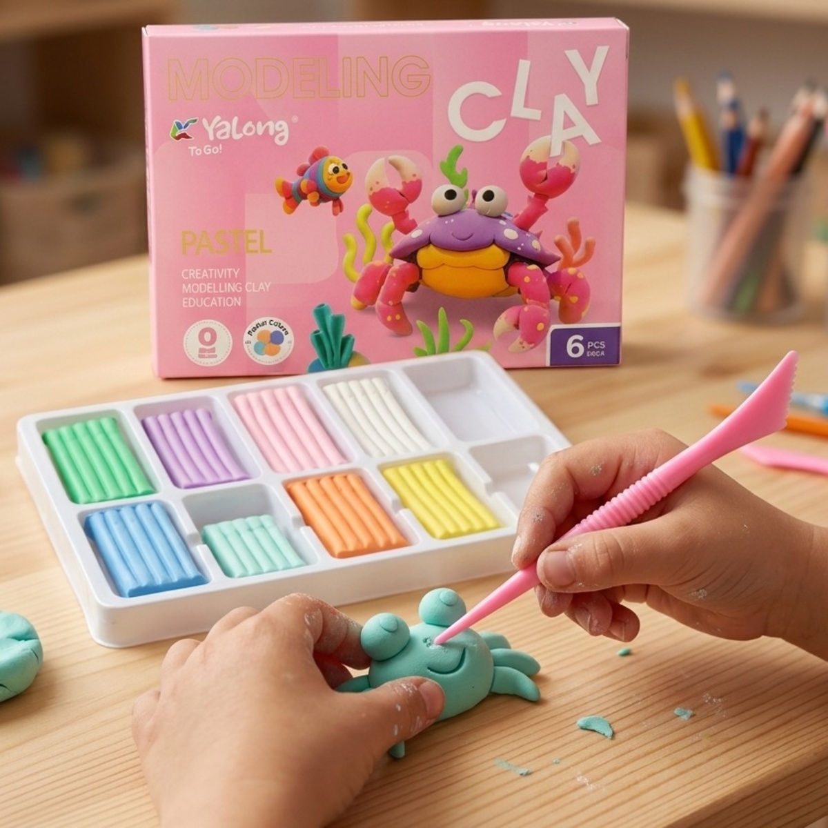 Yalong Modeling Clay 8 Colors Pastel