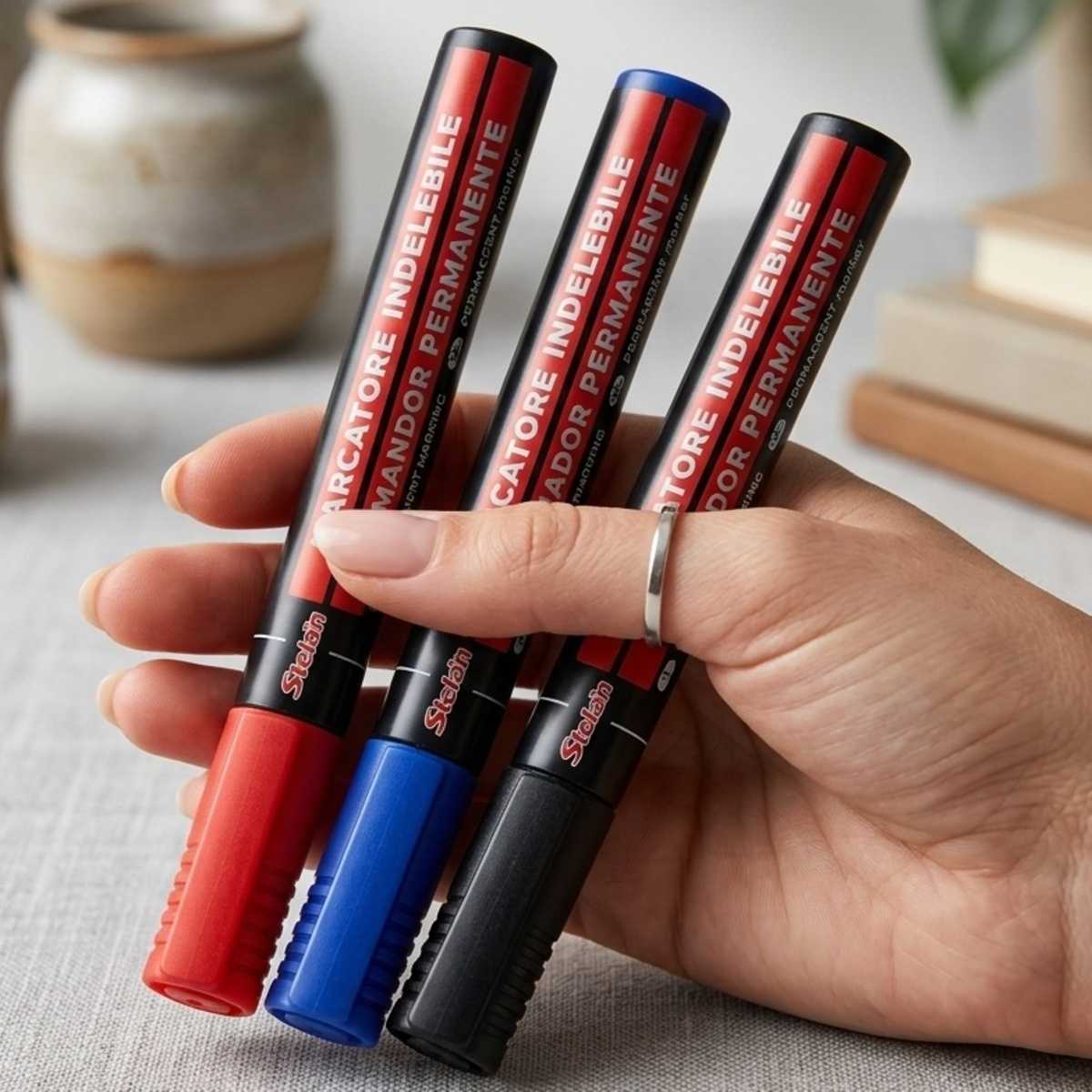 Stelan Permanent Markers 3 Pieces