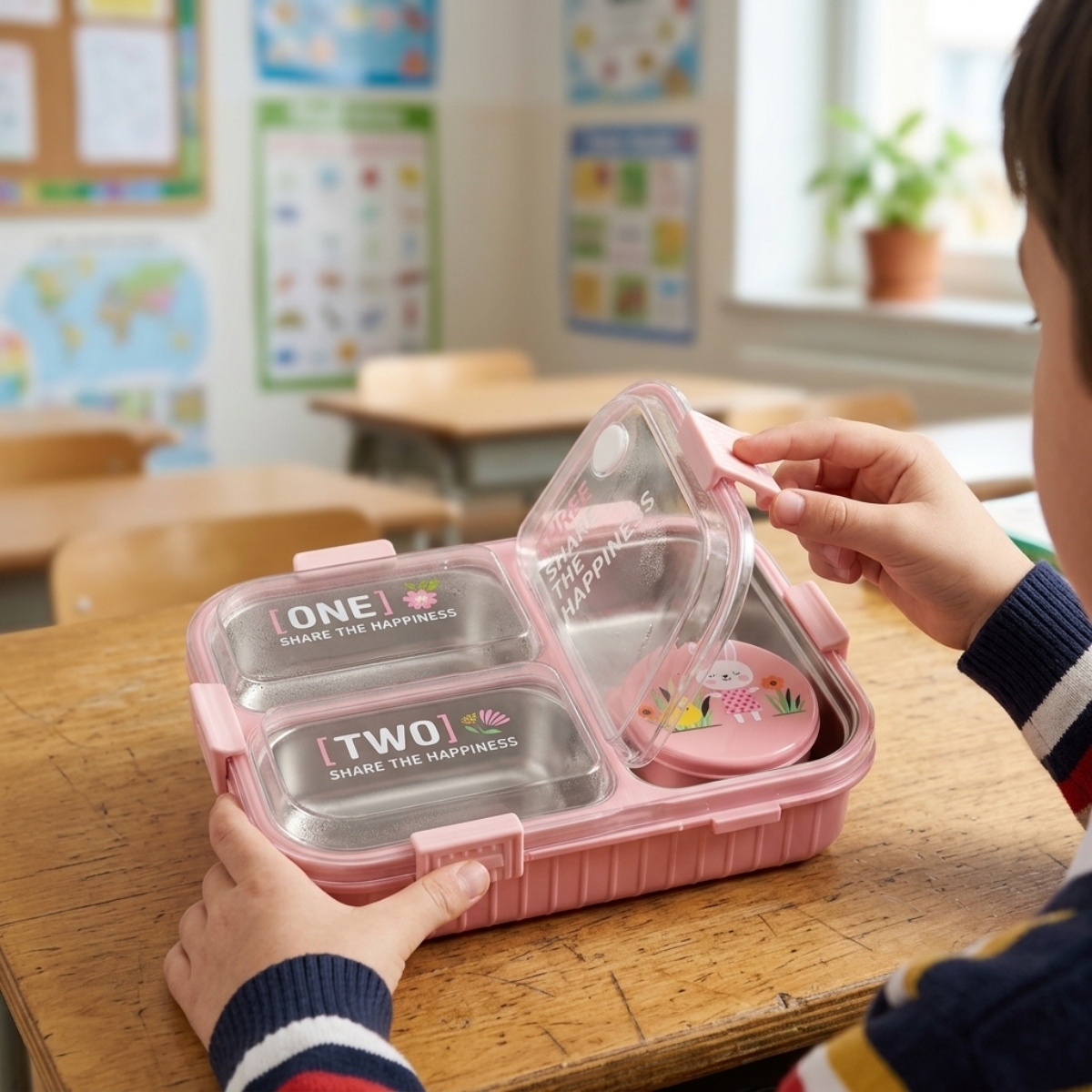 Lunch Box Steel 1 Piece Assorted