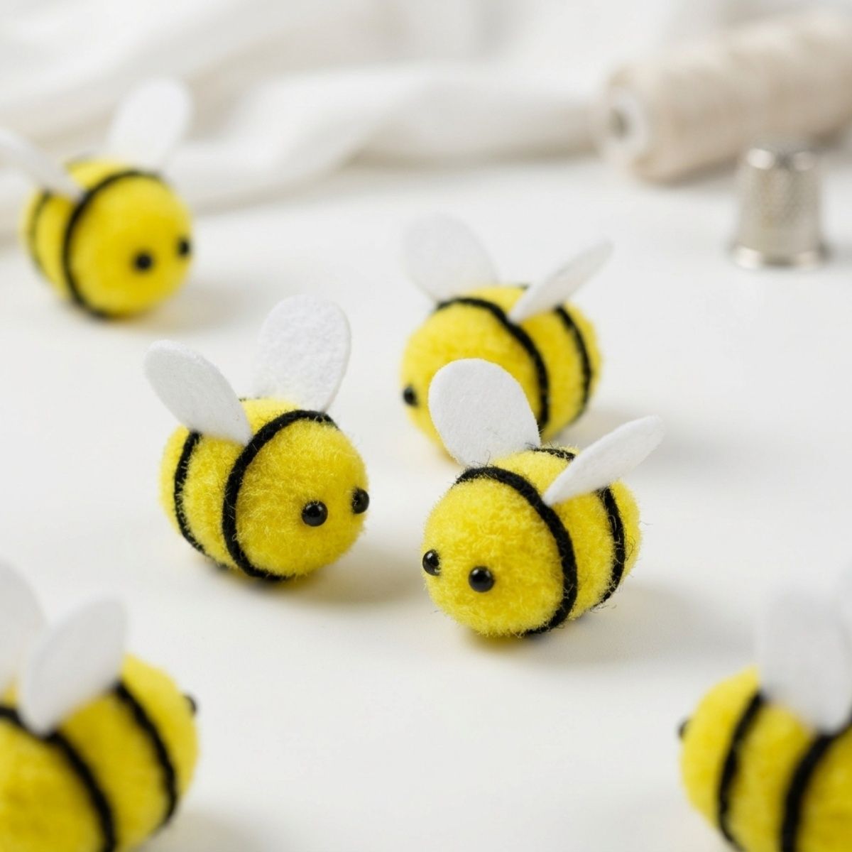 Foskola Arts & Crafts Bee Decorations Yellow