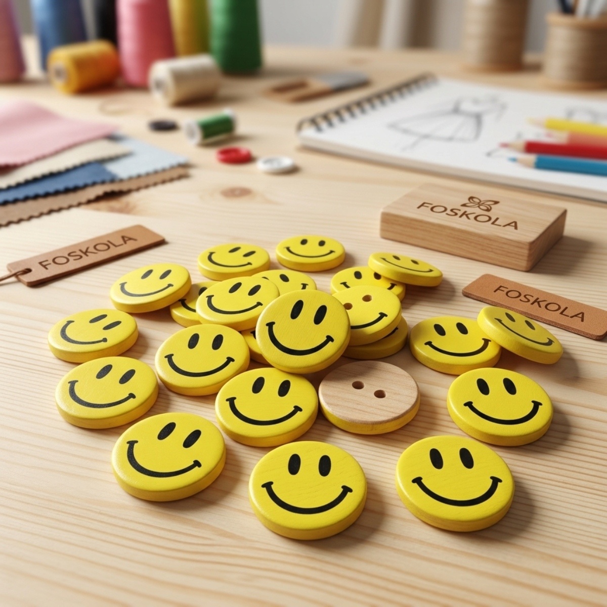 Foskola Smiley Face Buttons