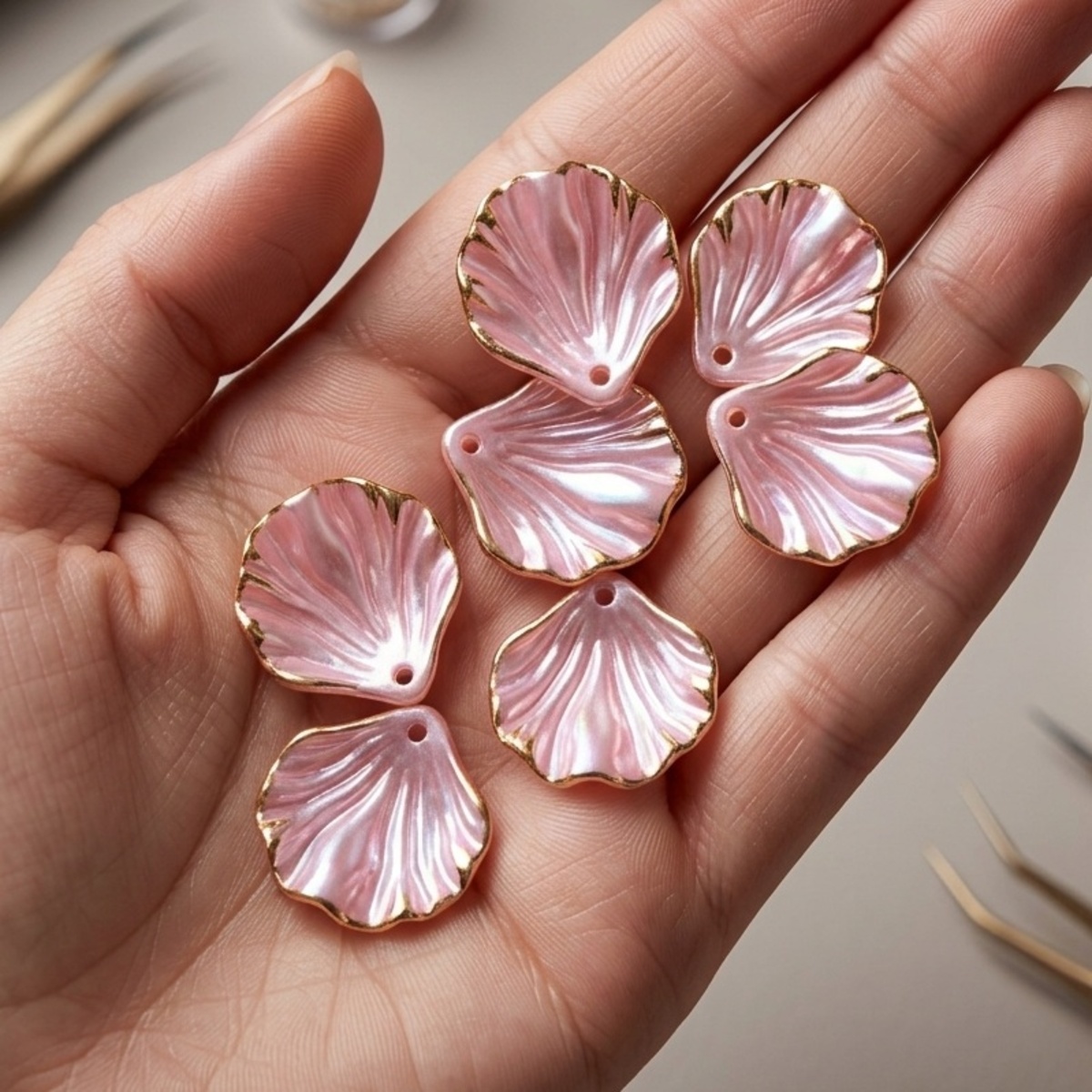 Foskola Shell Craft Pieces Pink