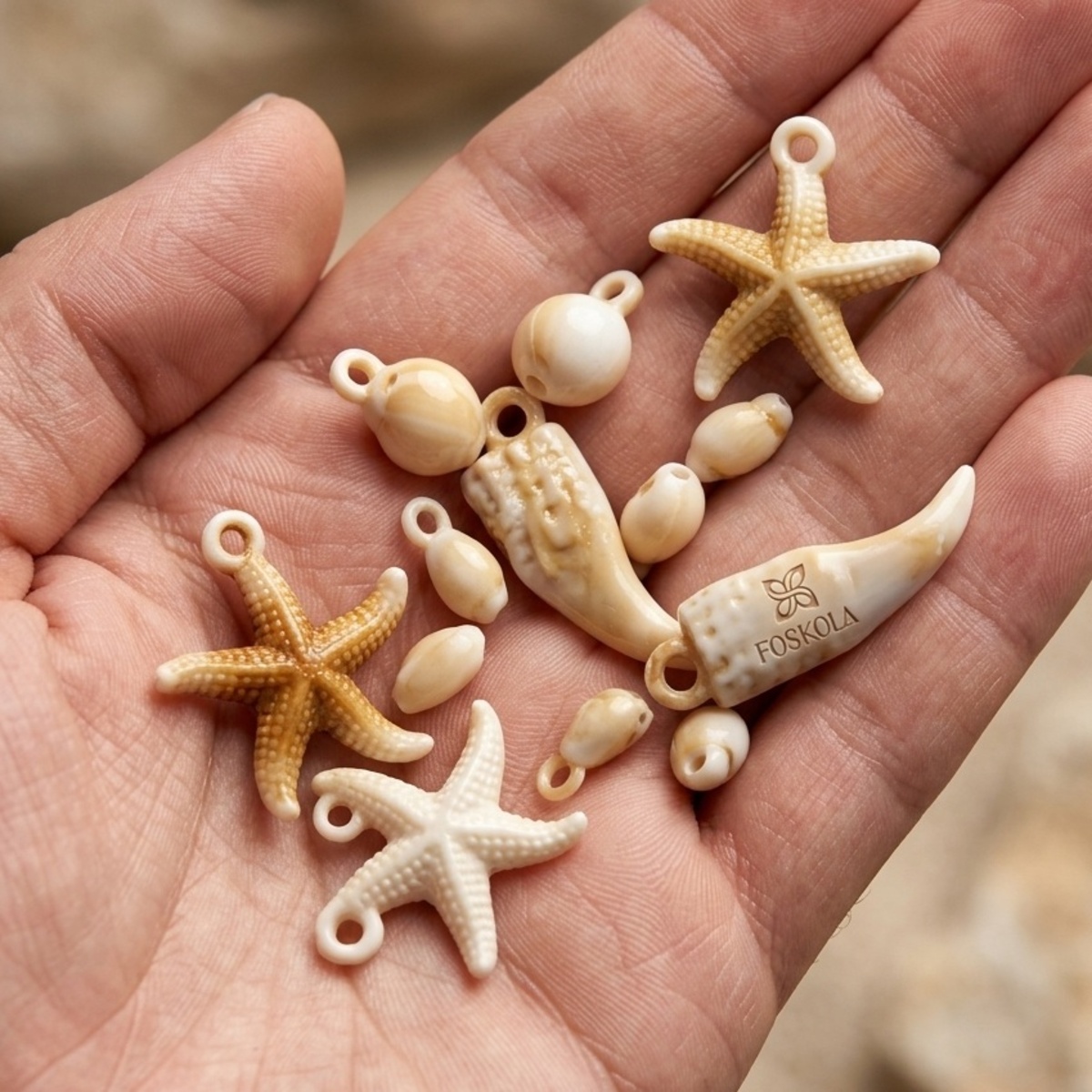 Foskola Arts & Crafts Sea Themed Charms