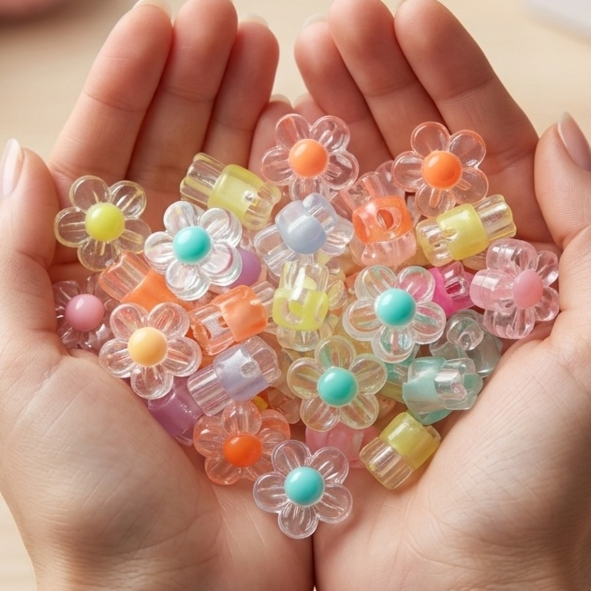 Foskola Arts & Crafts Flower Beads