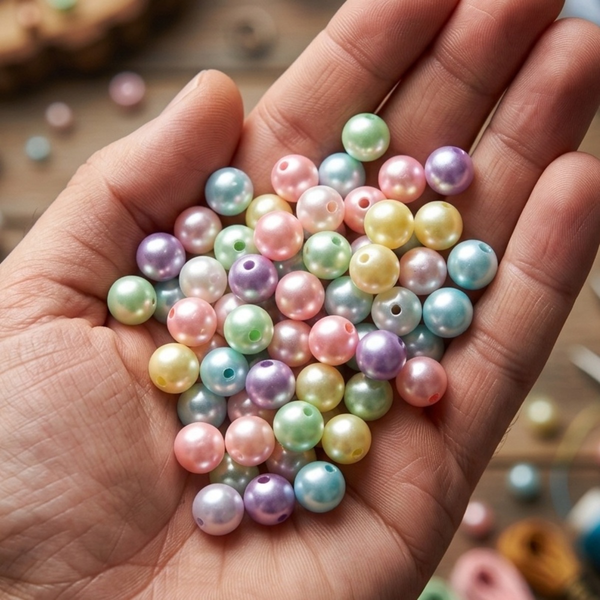 Foskola Arts & Crafts Beads Pastel