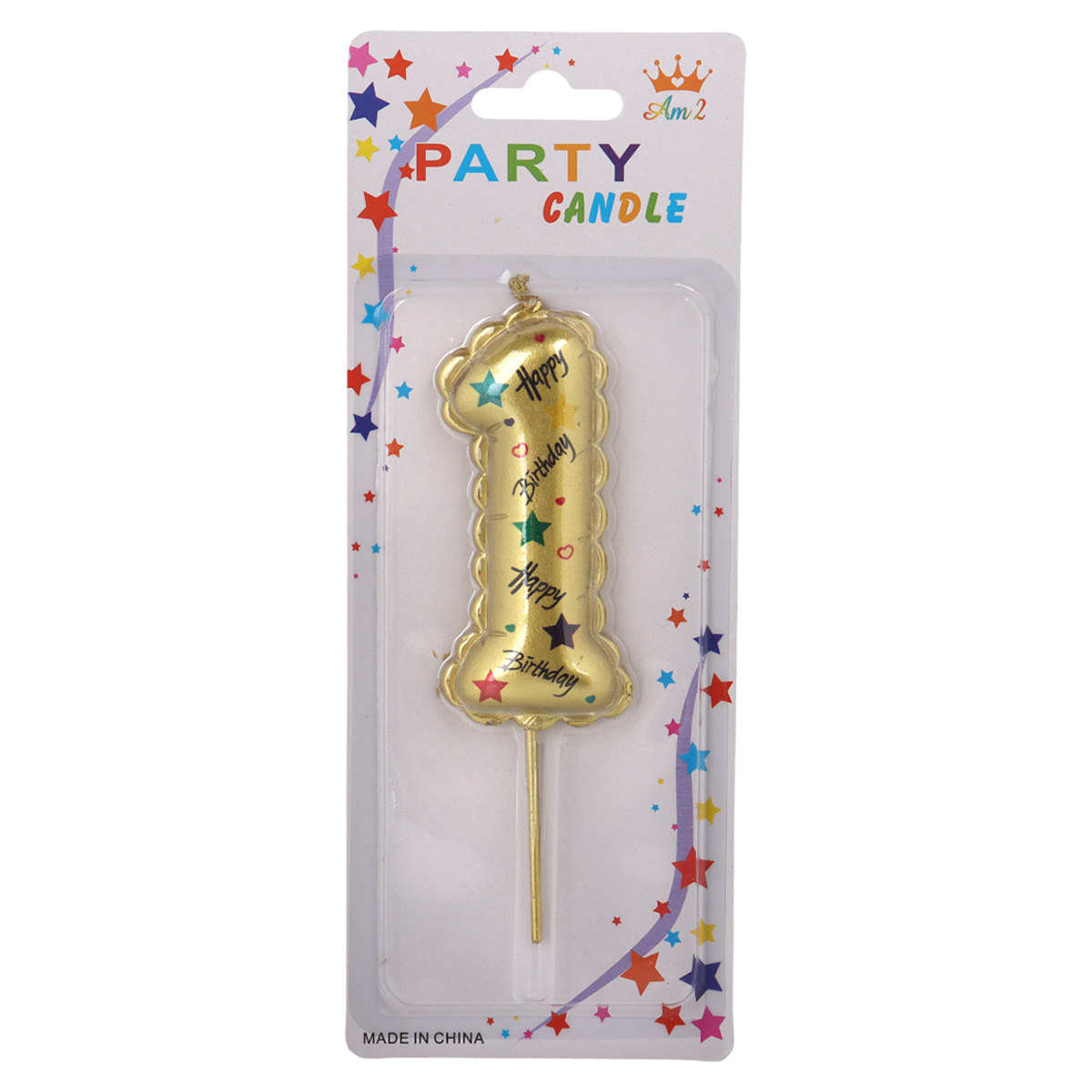 Party Birthday Candle Numbers Gold
