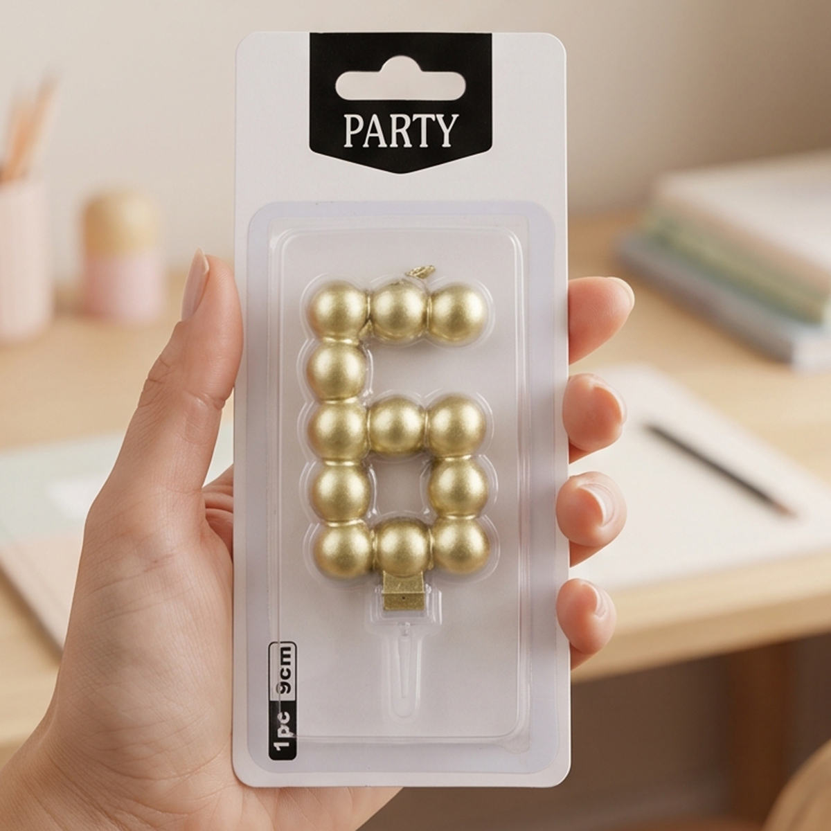 Bubble Shape Birthday Candle Number 8