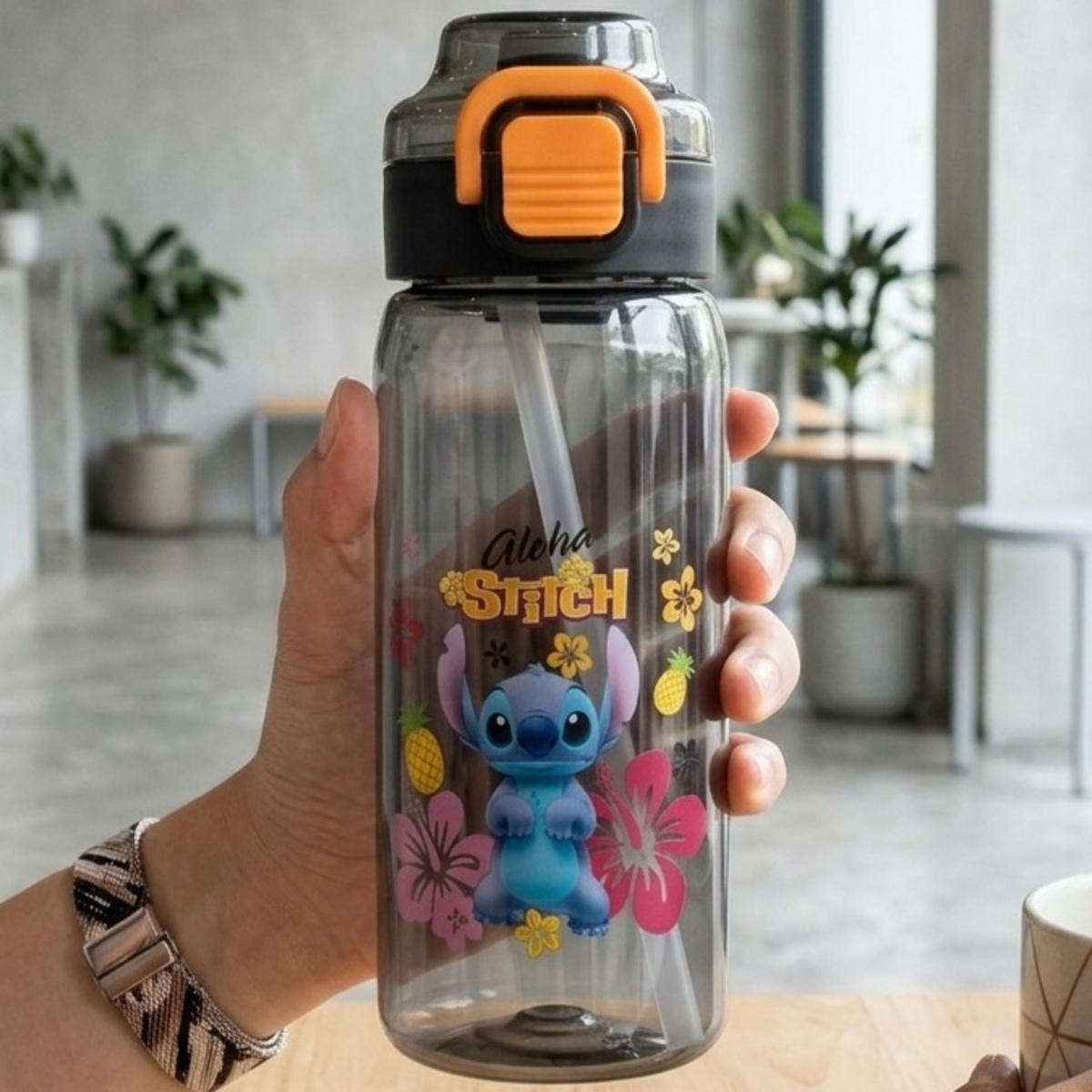 Stitch Transparent Water Bottle