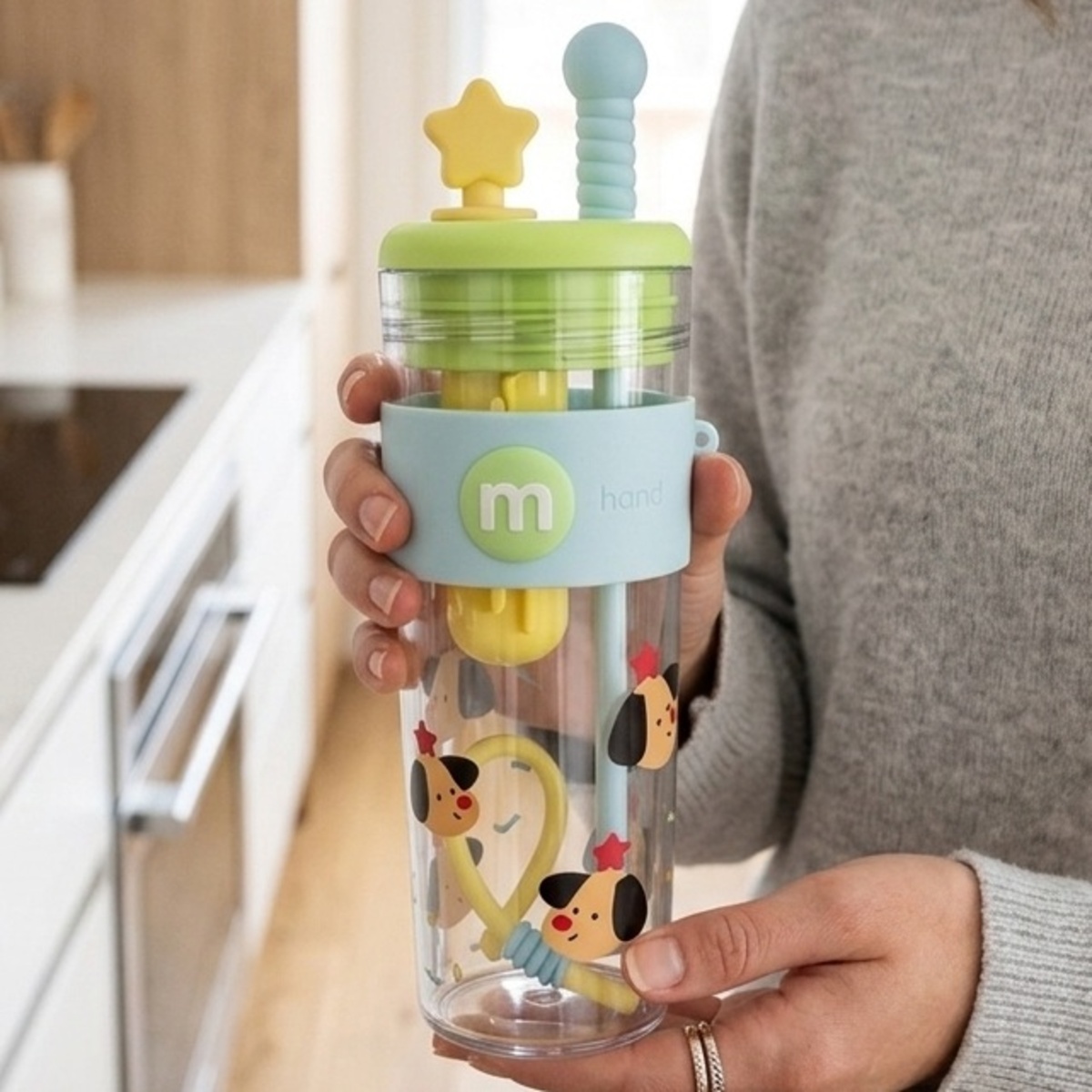 Transparent Straw Tumbler