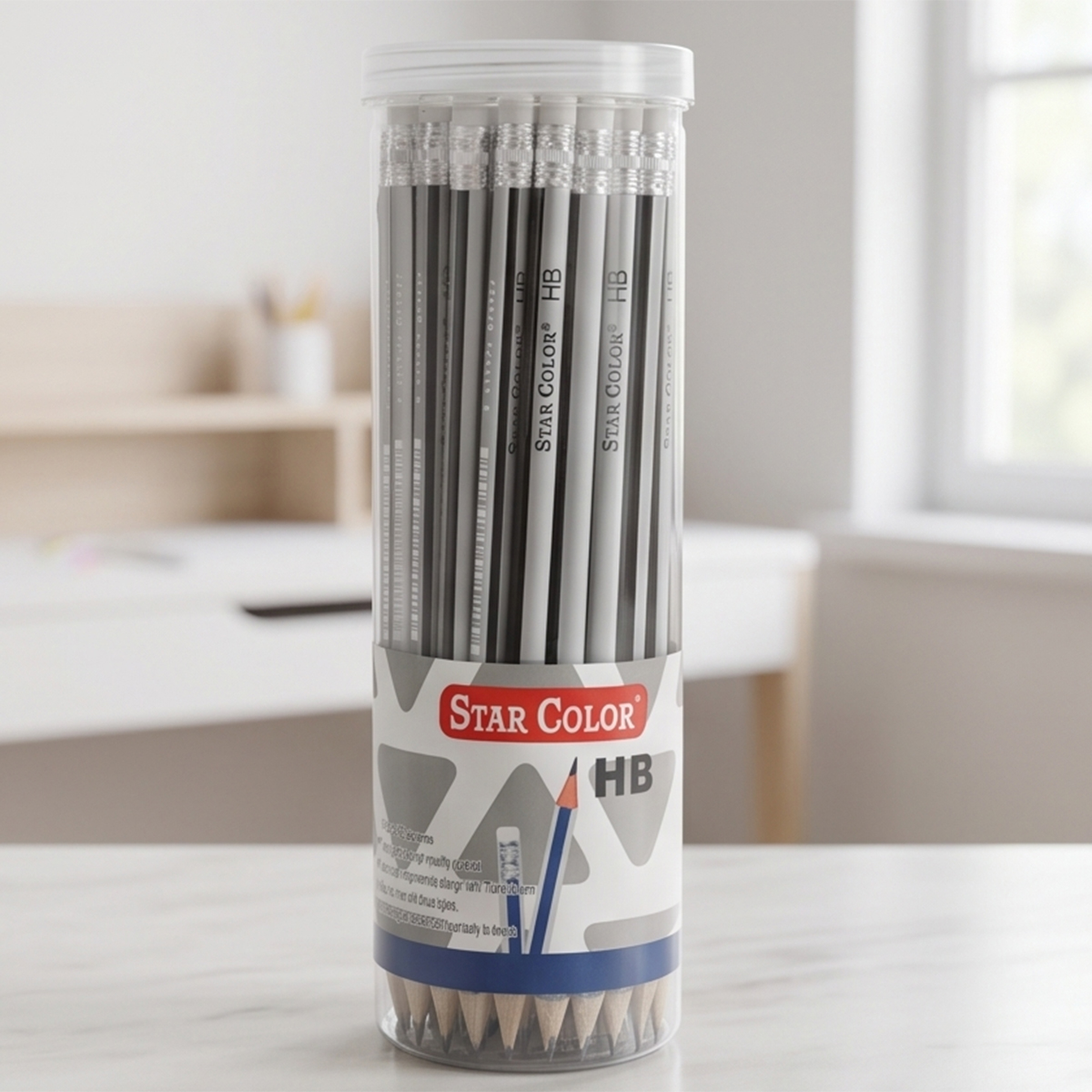 Star Color HB Pencils Jar
