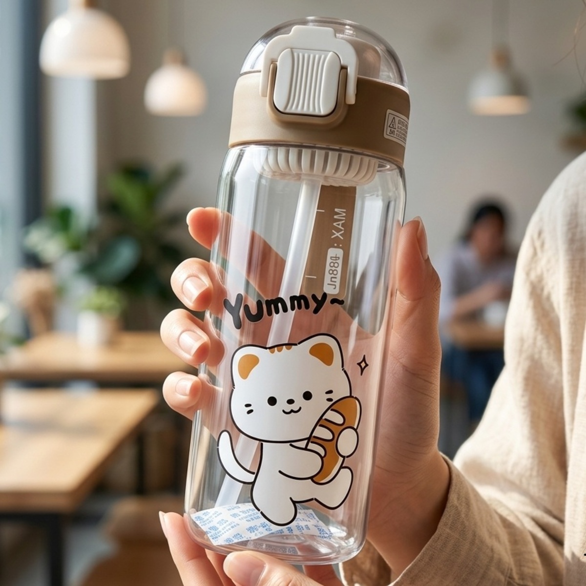 Cute Cat Design Water Bottle