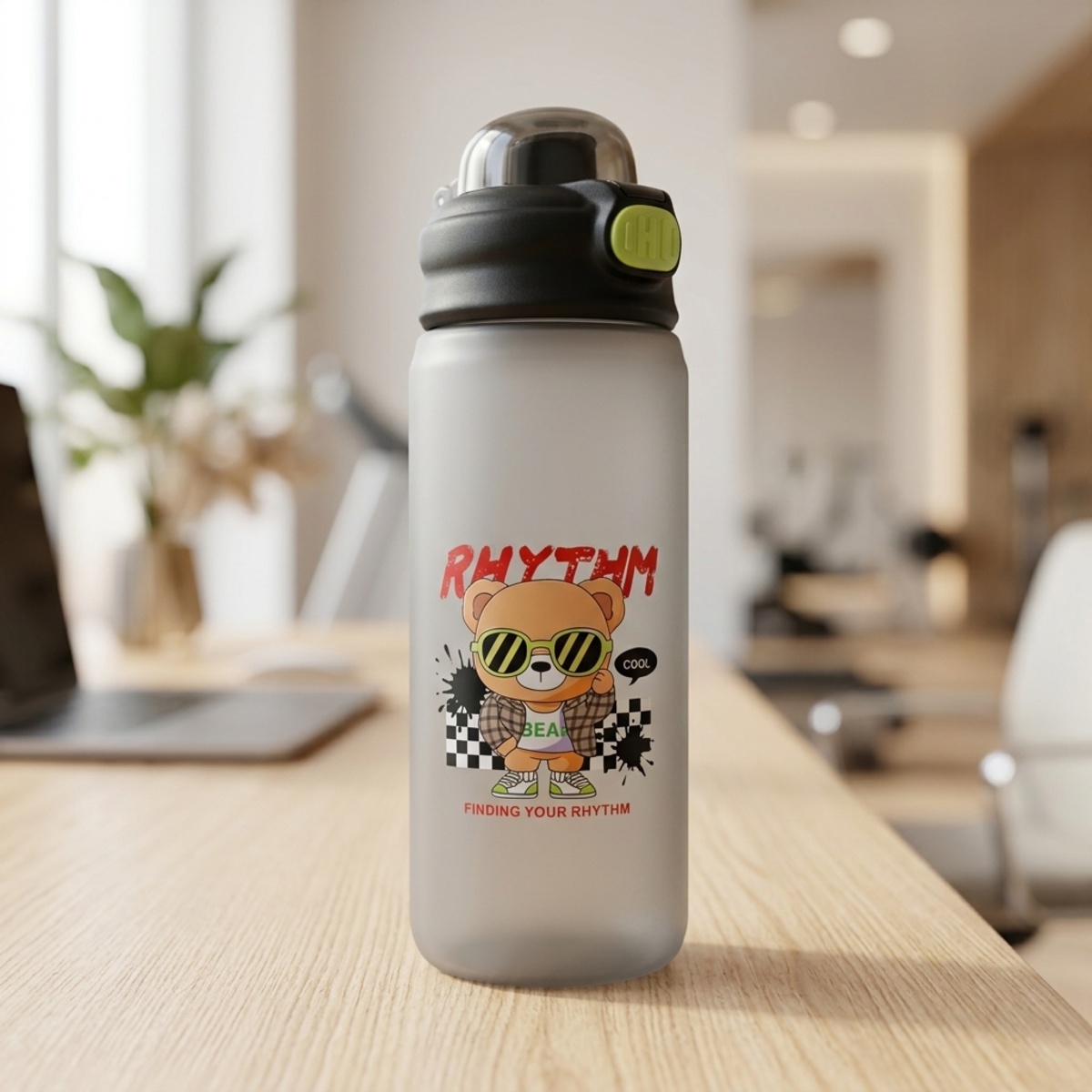 Rhythm Bear Design Water Bottle