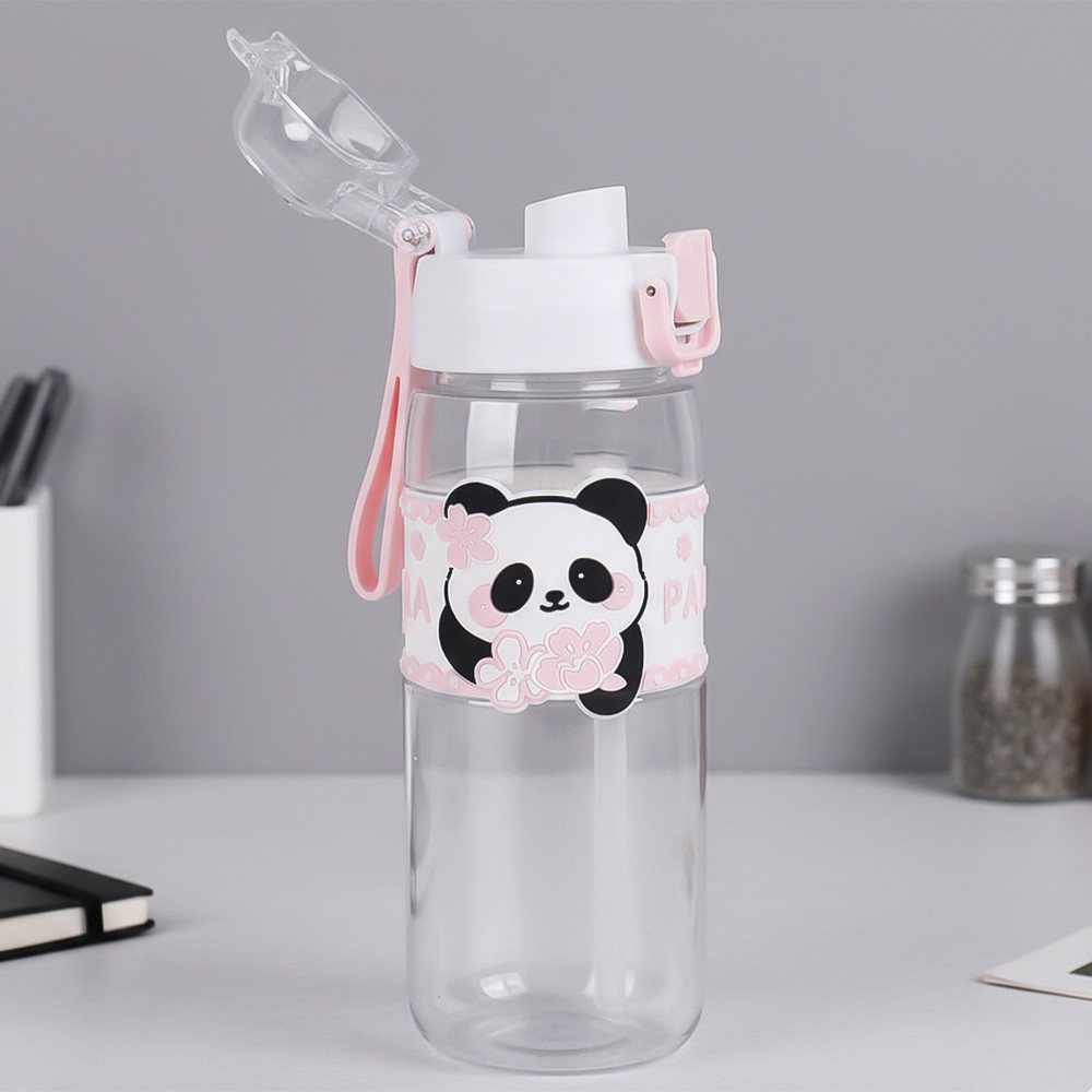 Water Bottle Sakura Panda Design