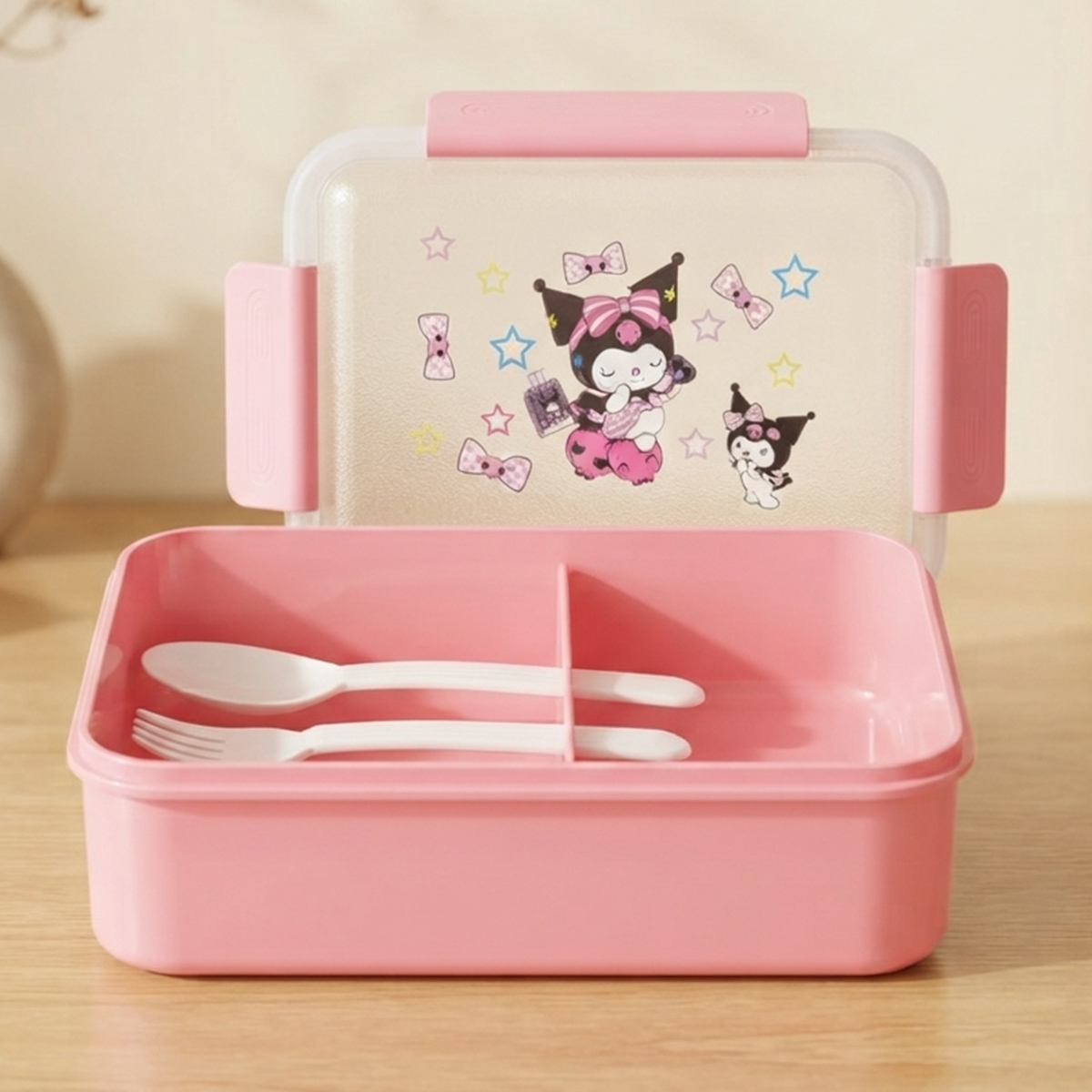 Lunch Box With Spoon And Fork