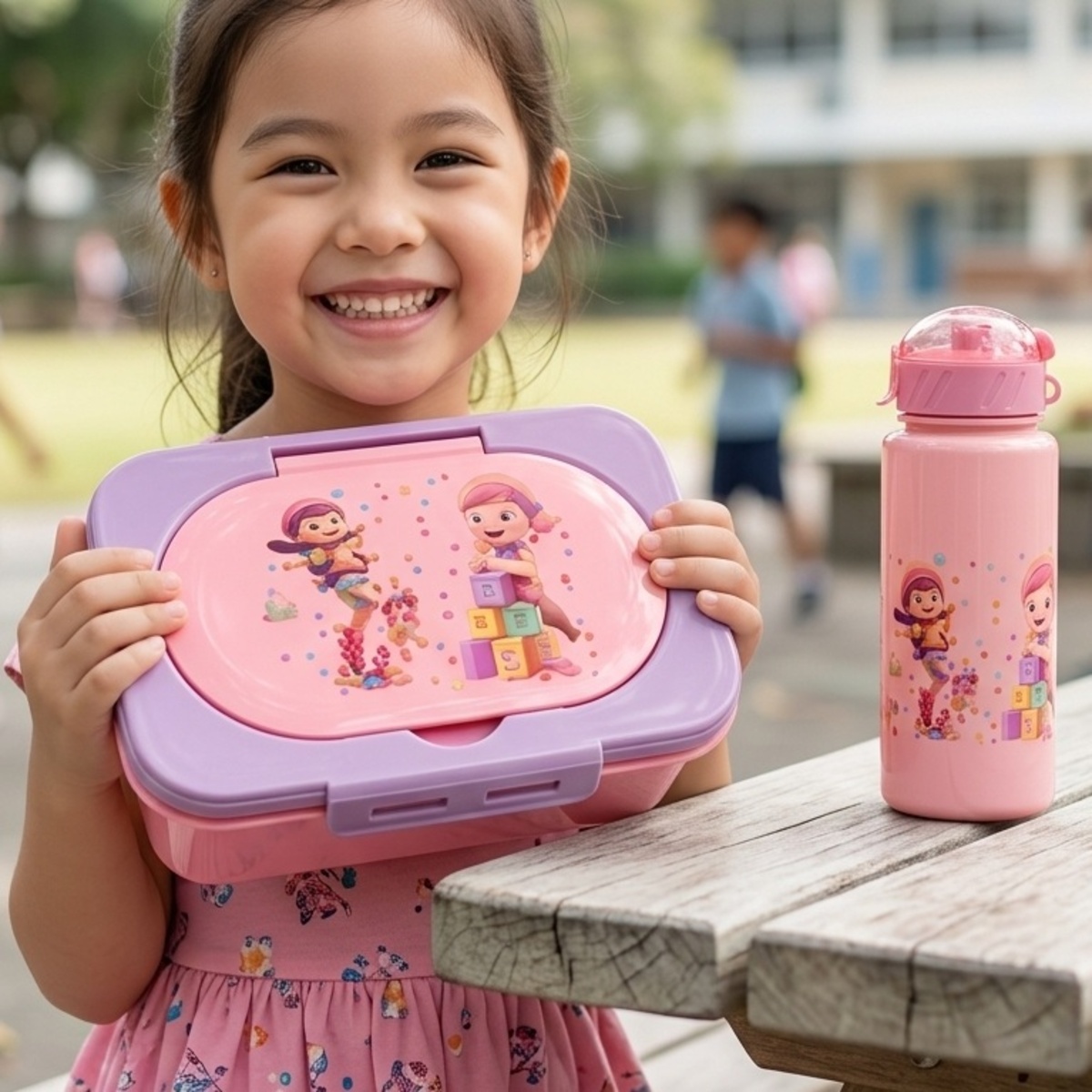 Kids Lunch Box And Water Bottle Set