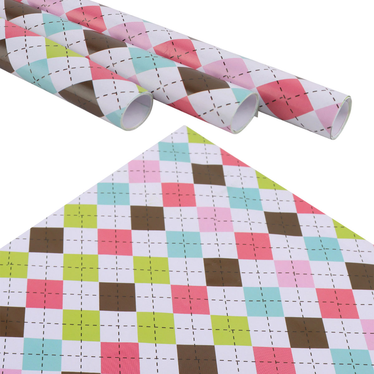 Colorful Argyle Gift Wrapping Paper