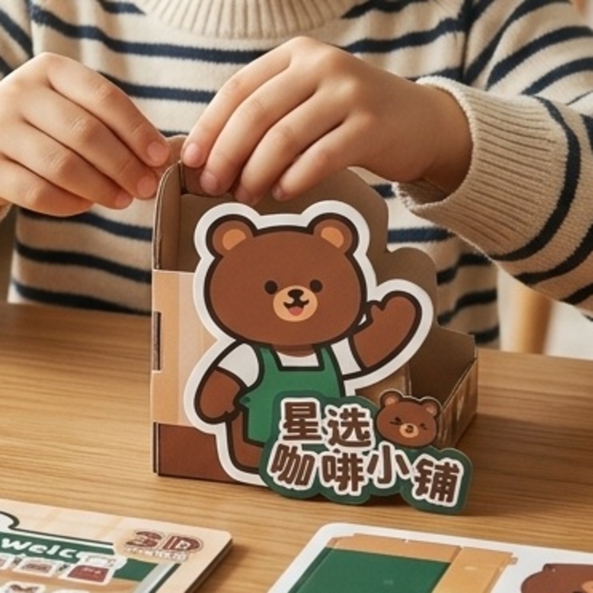 DIY Bear Coffee Shop Playset