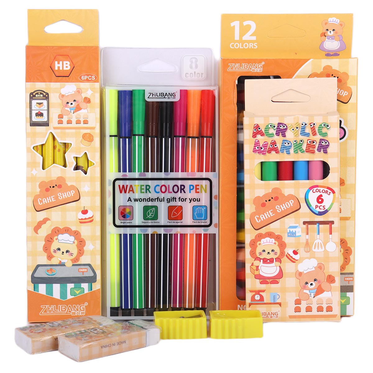 Art & Color Set With Eraser & Sharpener 