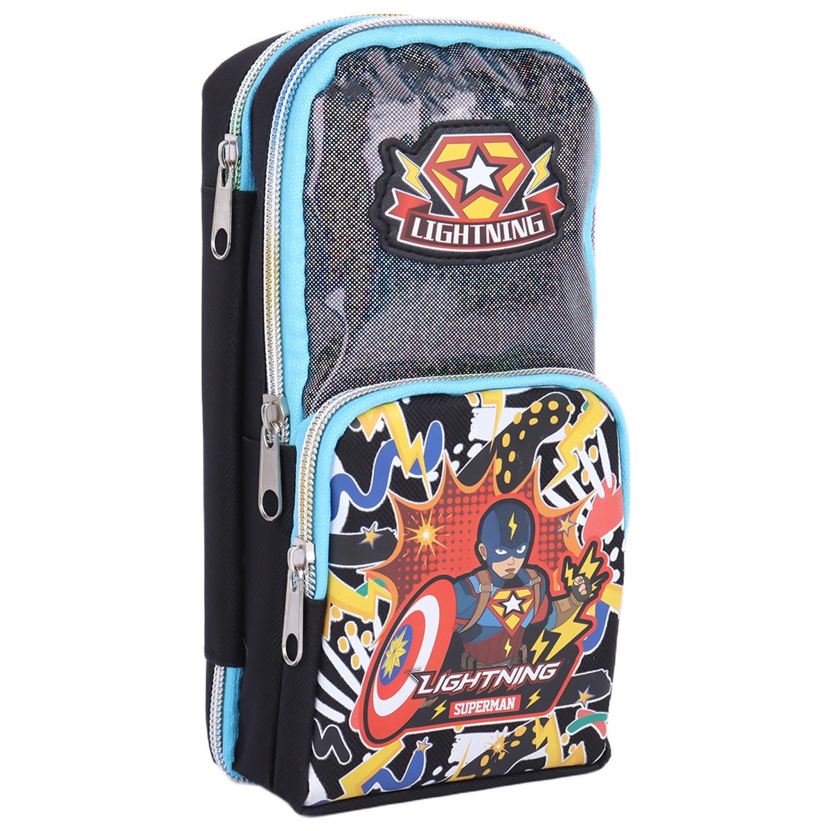 Lightning Superman Themed Pencil Case
