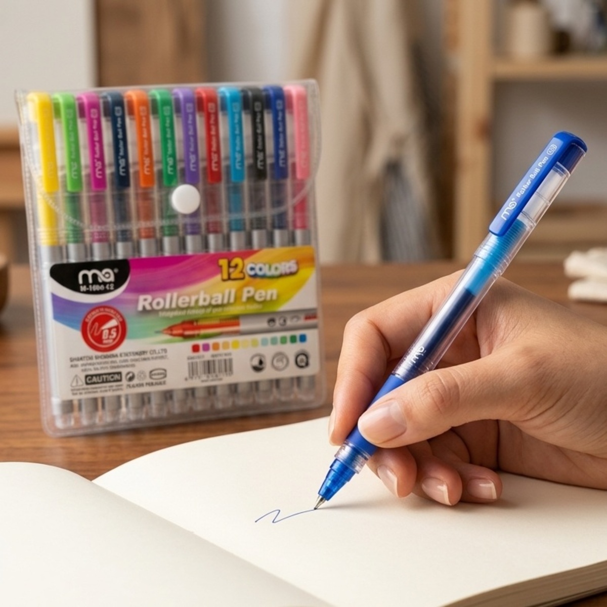 Ruler Ball Pen Set Multi Colors