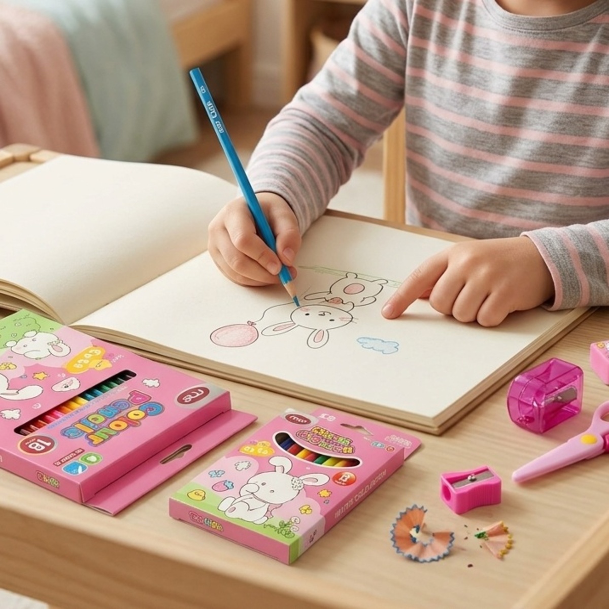Color Pencils Stationery Set