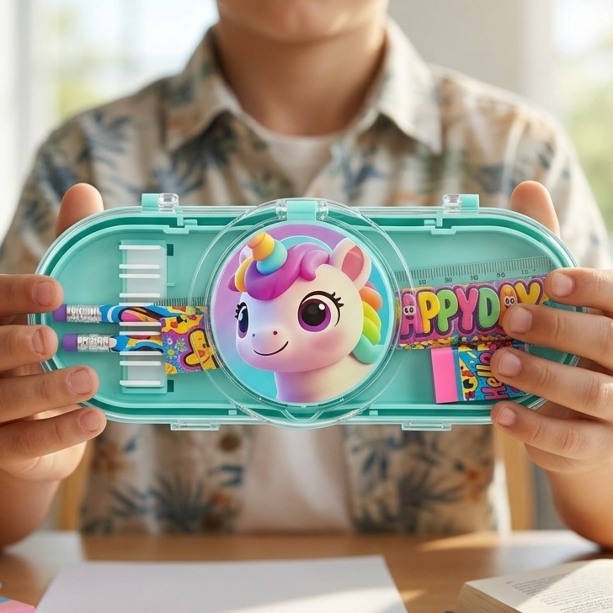 Unicorn Themed Pencil Box Set
