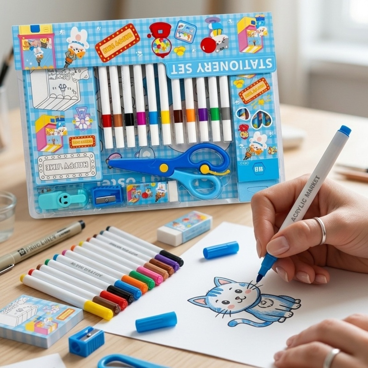 Color Pencils Stationery Set