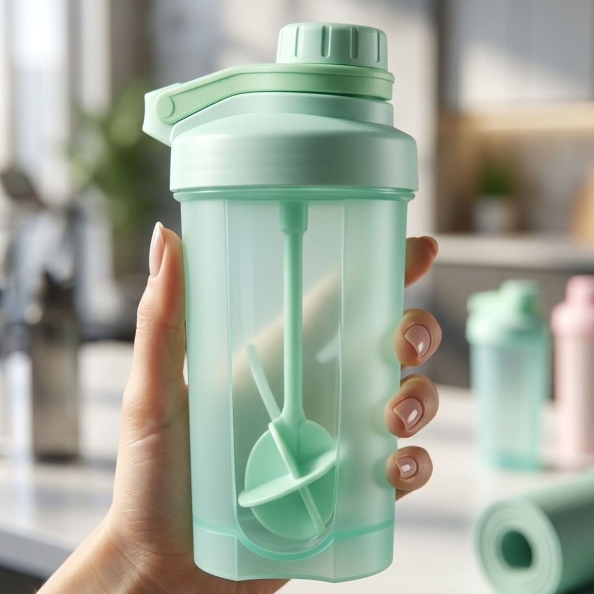 Plastic Shaker Bottle With Mixing Ball 500ml
