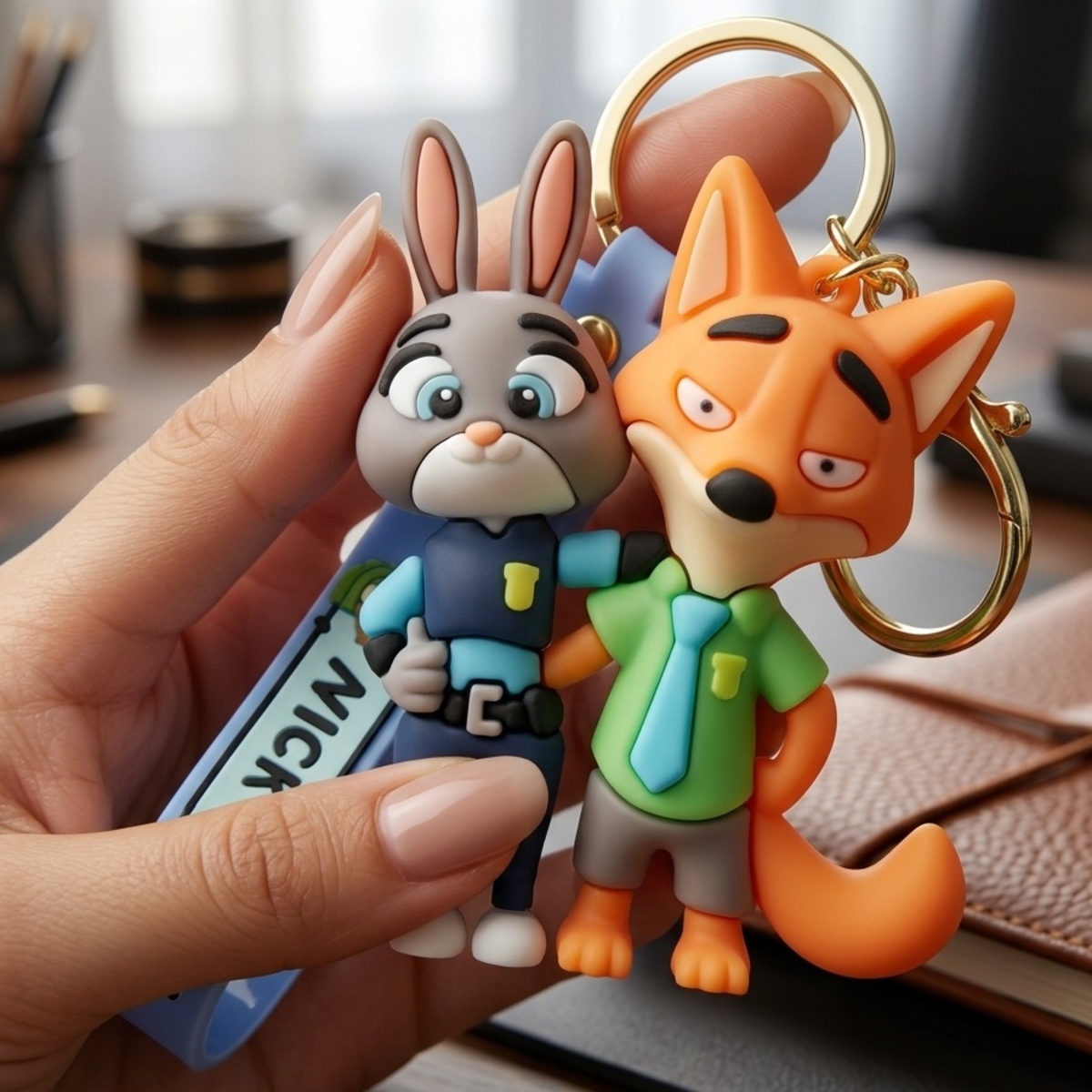 Nick Wilde and Judy Hopps Keychain