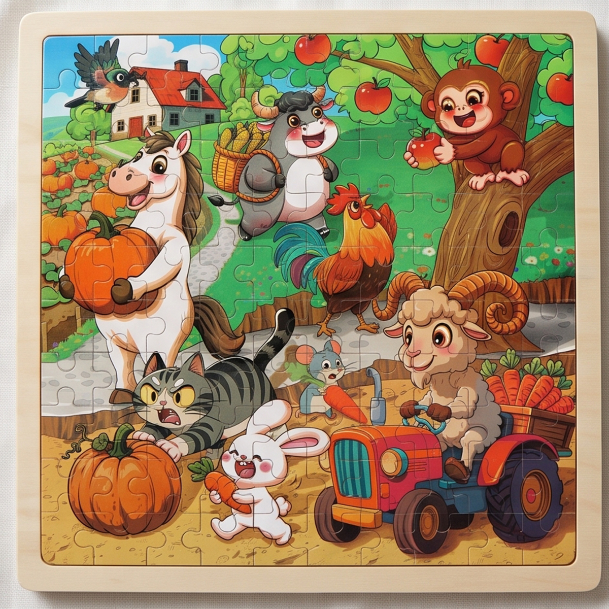 Animal Educational Puzzle Board