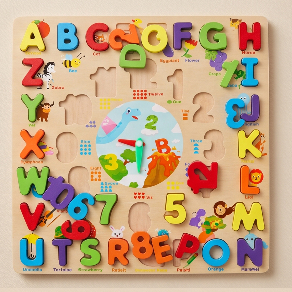 Montessori Educational Wooden Puzzle Board